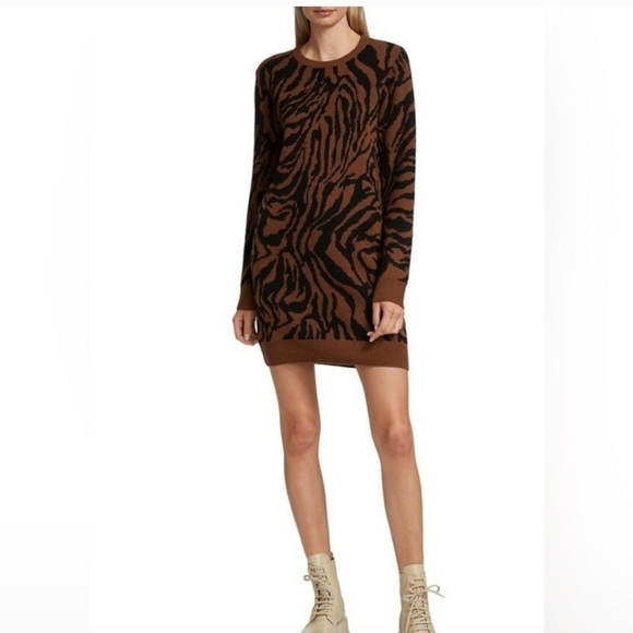 NAADAM Wool-Cashmere Animal Jacquard Sweaterdress NWT MSRP$425 - Picture 6 of 10